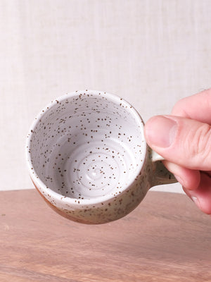 White Sage and Nutmeg Rounded Espresso Cup
