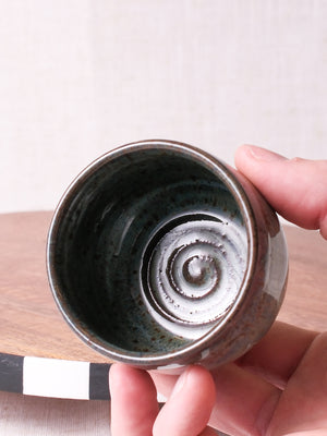 Green Denim Rounded Espresso Cup