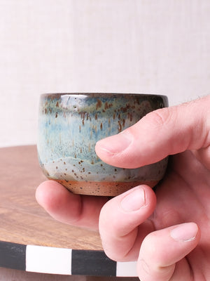 Green Denim Rounded Espresso Cup