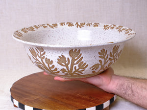 Large White Tulip Serving Bowl