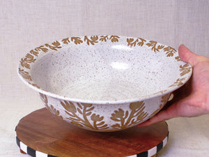 Large White Tulip Serving Bowl