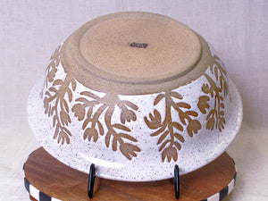 Large White Tulip Serving Bowl