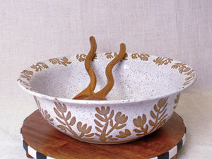 Large White Tulip Serving Bowl