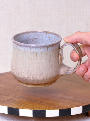 Beige and Cool Lavender Soup Mug