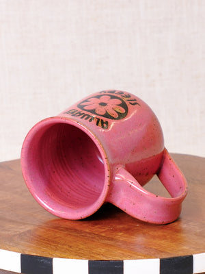 Raspberry Mist Always Sleepy Flower Mug