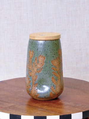 Illustrated Green Tulip Cocktail Tumbler