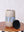 Speckled White and Blue Cocktail Tumbler with Black Silicone Sipping Lid