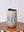 Speckled White and Blue Cocktail Tumbler with Black Silicone Sipping Lid