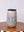 Speckled White and Blue Cocktail Tumbler with Black Silicone Sipping Lid