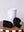 White Travel Tumbler - Black Leaf Lid