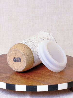 White Travel Tumbler - White Lid