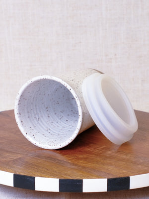 White Travel Tumbler - White Lid