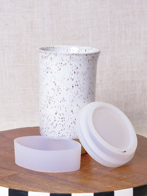 White Travel Tumbler - White Lid