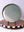 Set of Two Beige and Green Plates