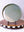 Set of Two Beige and Green Plates