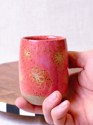Floral Raspberry Mist Sake Cup