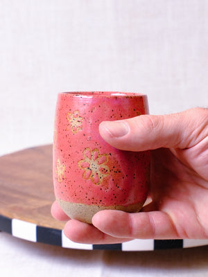 Floral Raspberry Mist Sake Cup