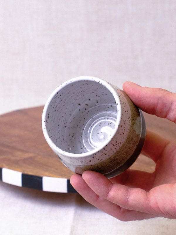 Black Walnut and White Cortado Cup