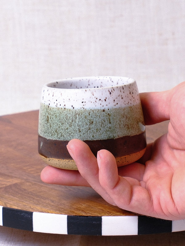 Black Walnut and White Cortado Cup