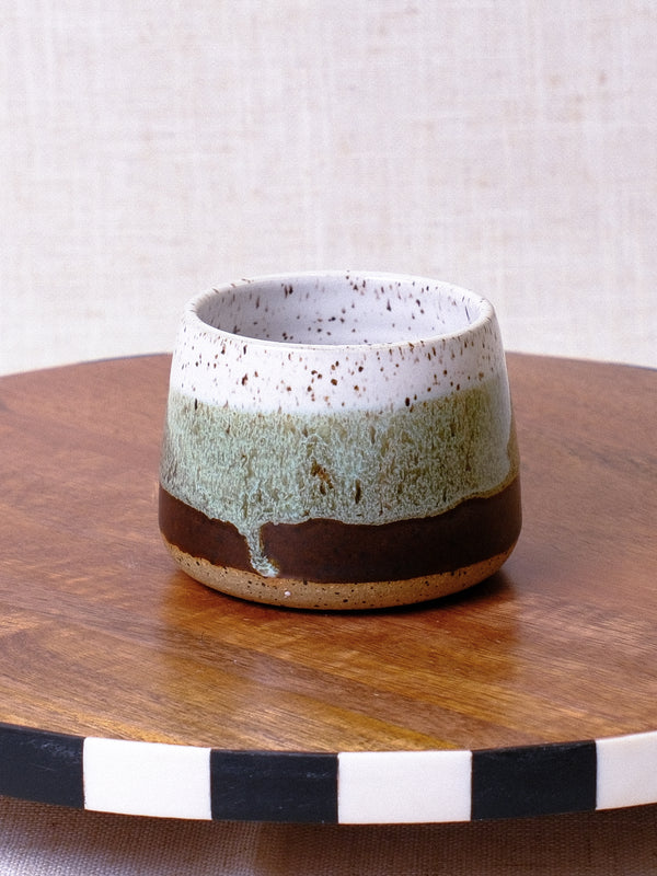 Black Walnut and White Cortado Cup