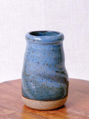 Stoned Denim Crumple Vase