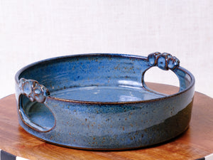 Denim Blue Serving Tray with Handles