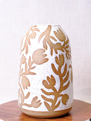 Large White Tulip Vase