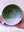 Set of Two White and Green Bowls