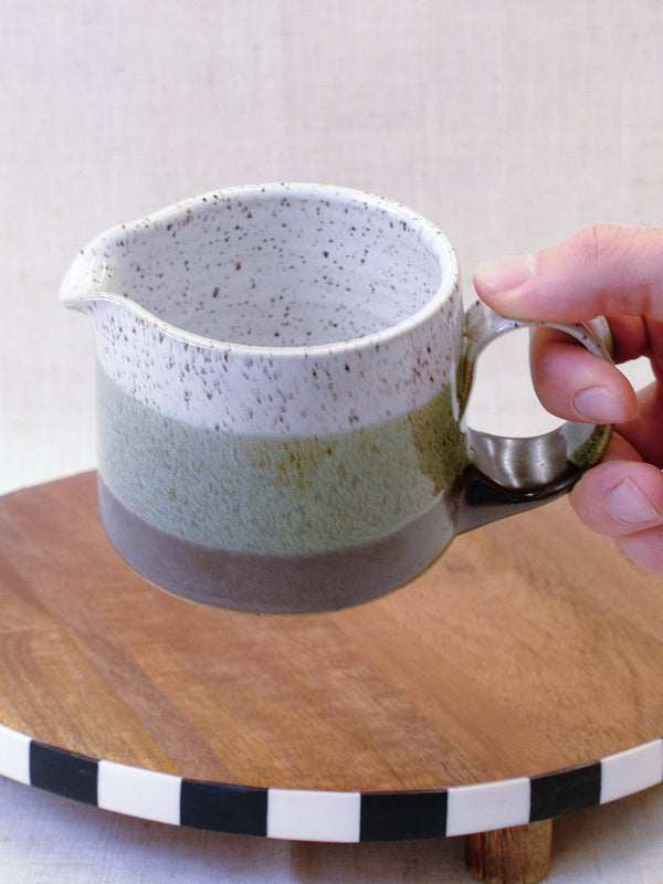 Black Walnut and White Citrus Juicer and Pitcher Set